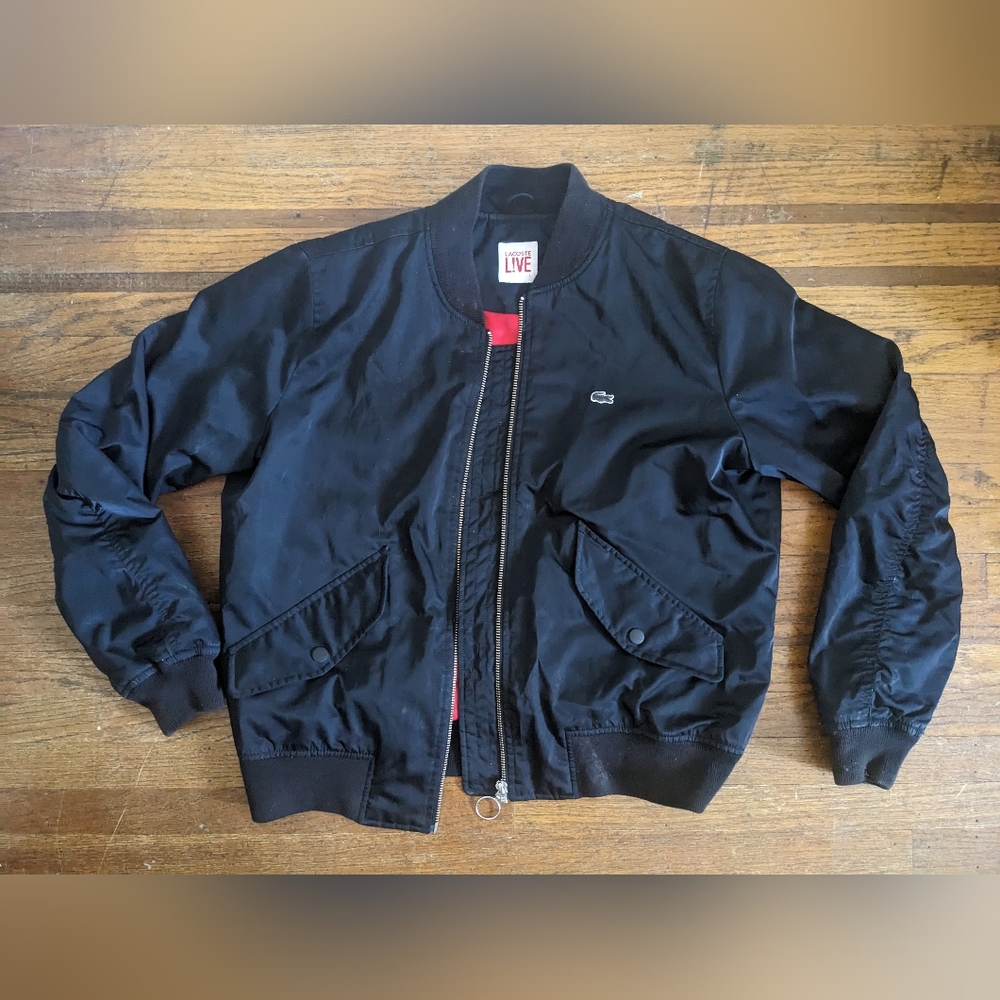 Lacoste Live unisex bomber in black